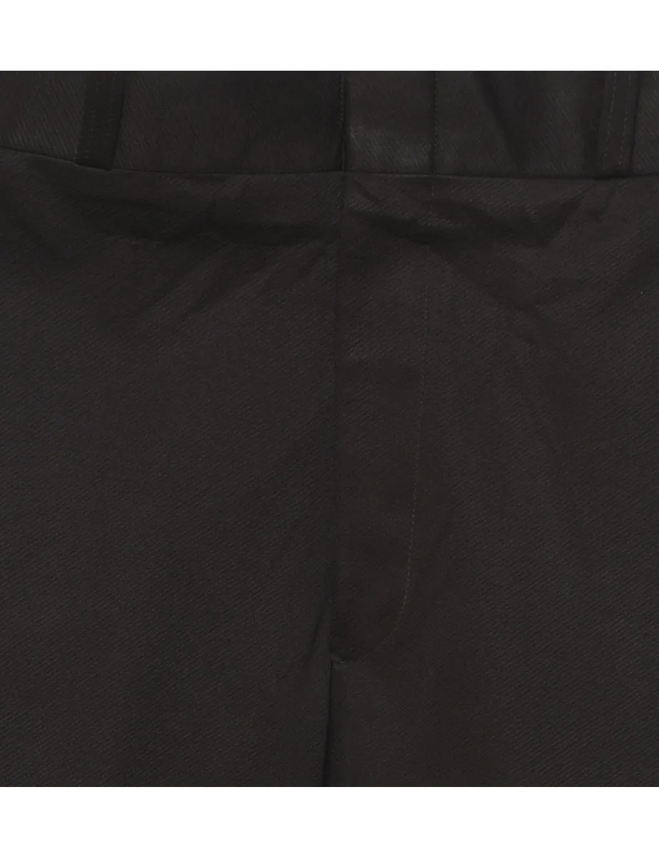 1970s Black Straight-Fit Trousers - W34 L29