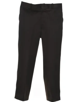 1970s Black Straight-Fit Trousers - W34 L29