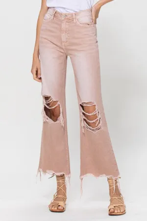 90S Vintage Crop Flare Jeans