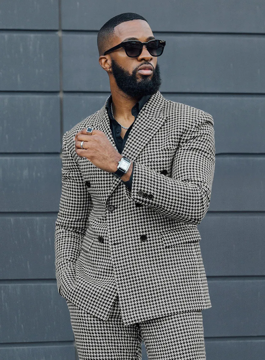 Big Houndstooth BW Tweed Jacket