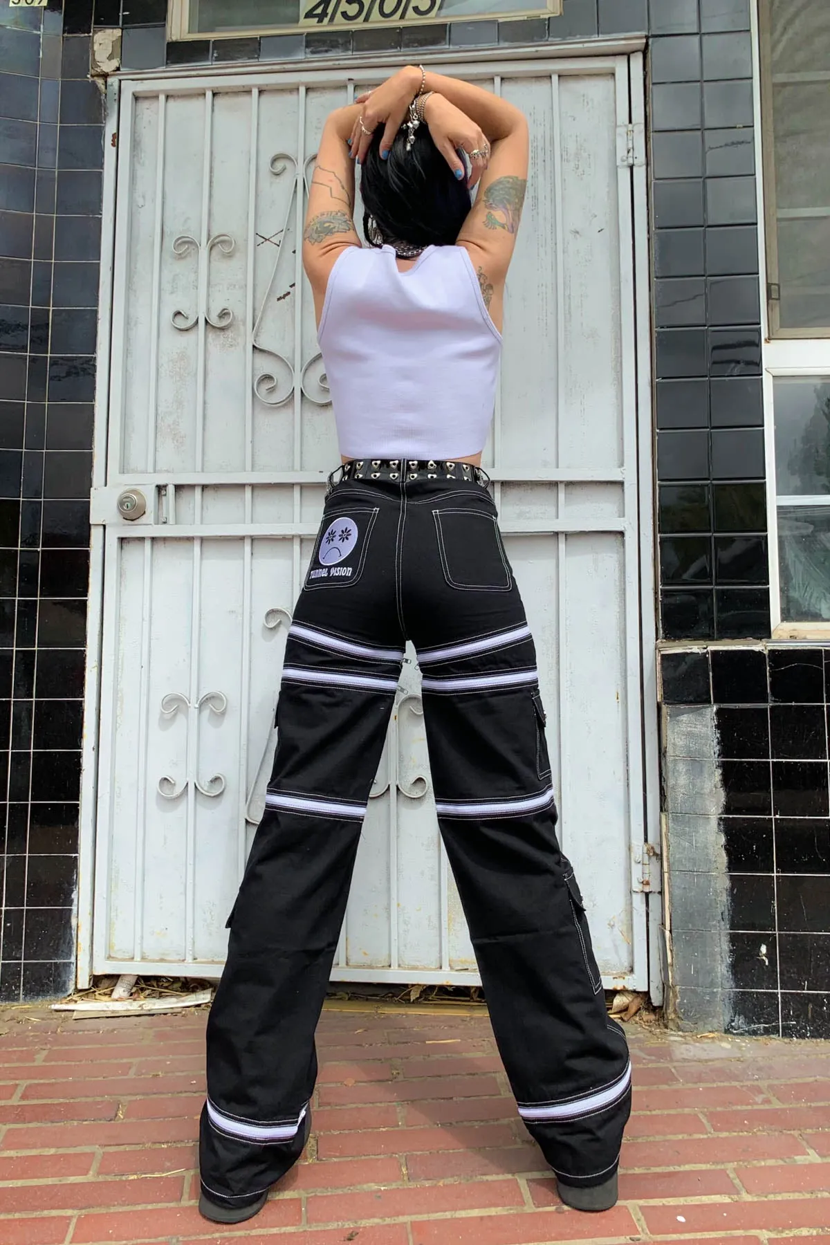 Black 5-in-1 Convertible Zip-Off Cargo Pants