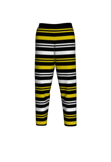 Black & Gold Striped Lounge Pants