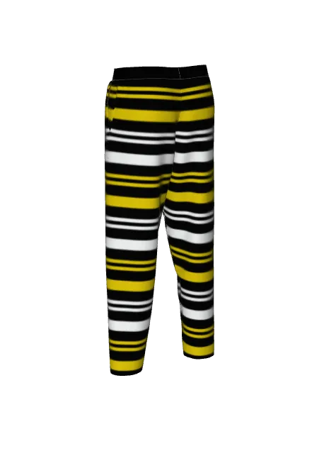 Black & Gold Striped Lounge Pants