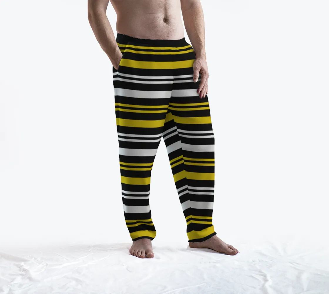 Black & Gold Striped Lounge Pants