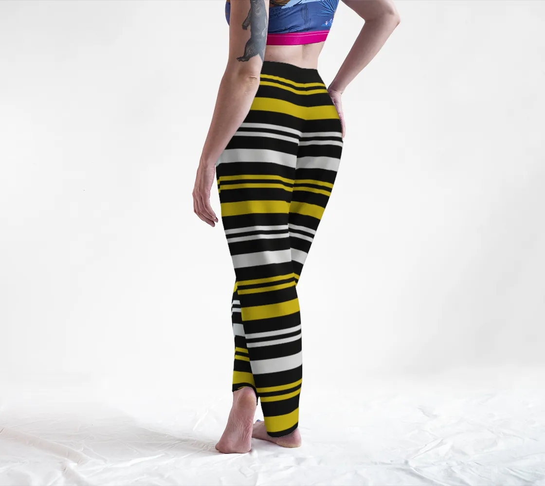 Black & Gold Striped Lounge Pants