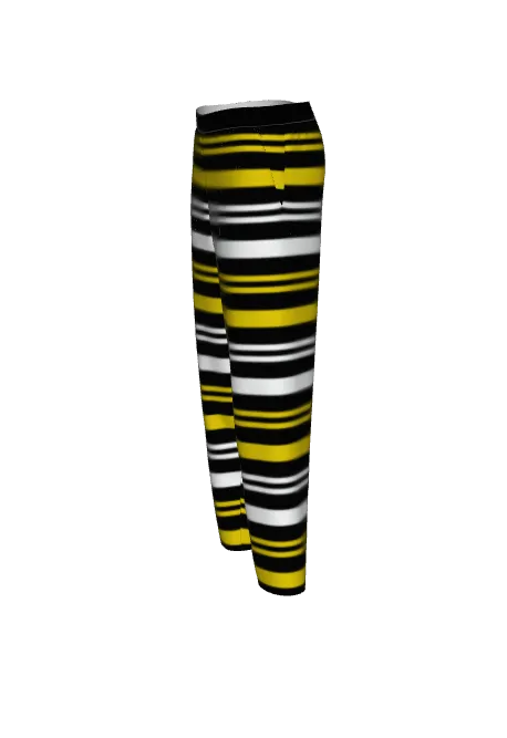 Black & Gold Striped Lounge Pants