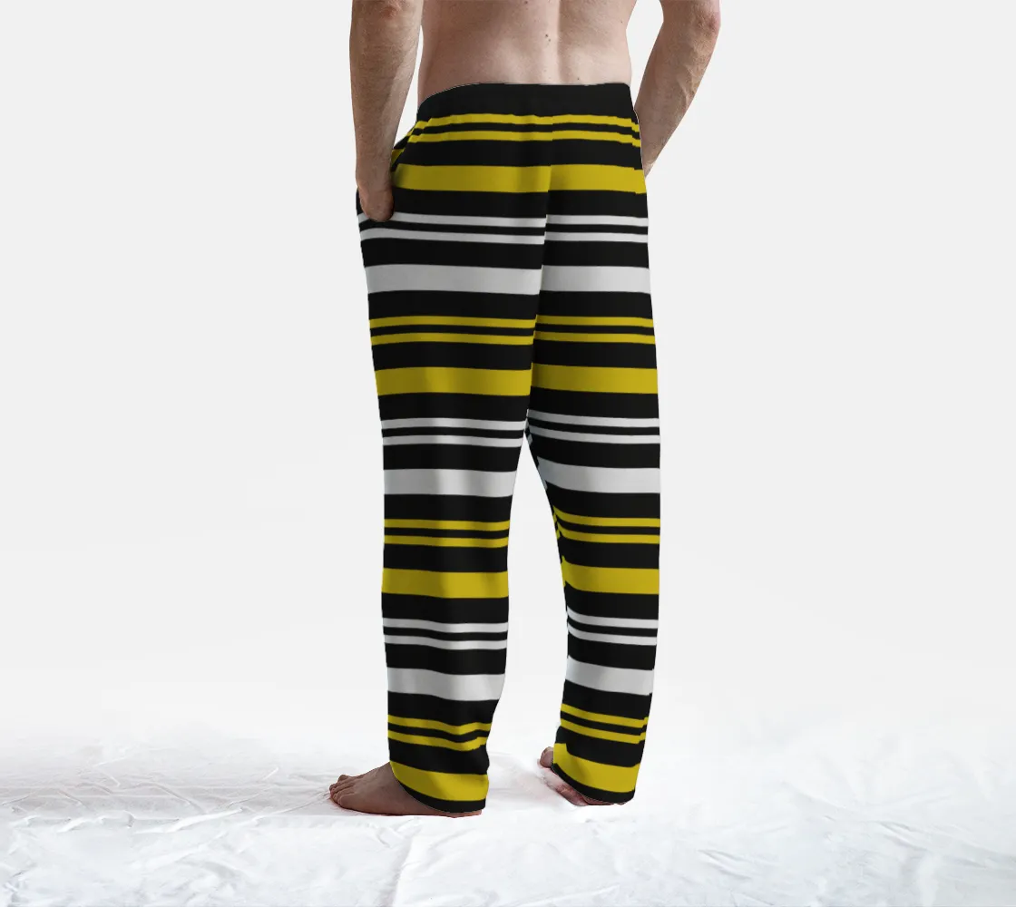 Black & Gold Striped Lounge Pants