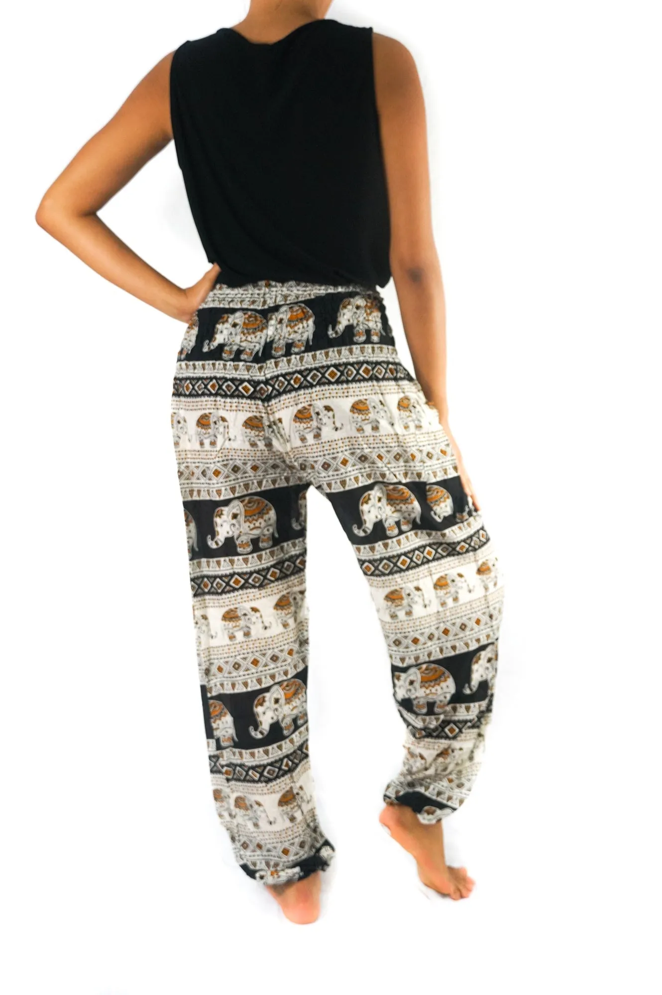 Black ELEPHANT Pants Women Boho Pants Hippie Pants Yoga