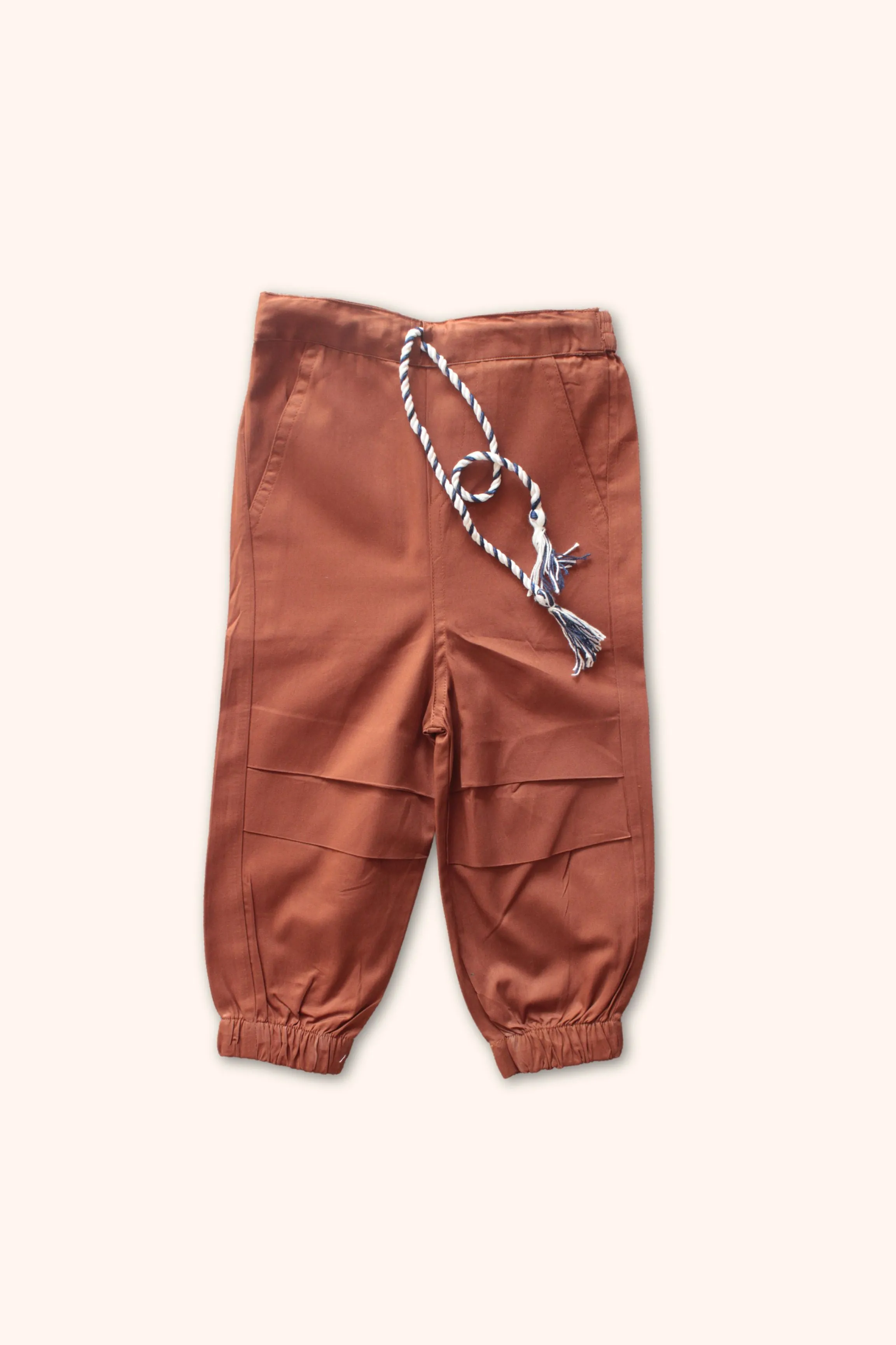 Boys Pure Cotton Clothing Set - Pintuck Shirts & Brown Cargo Pant