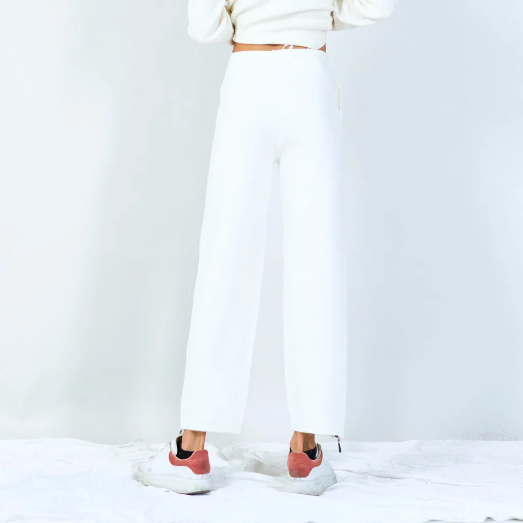 Casual drawstring pants with zipper detail wholesale