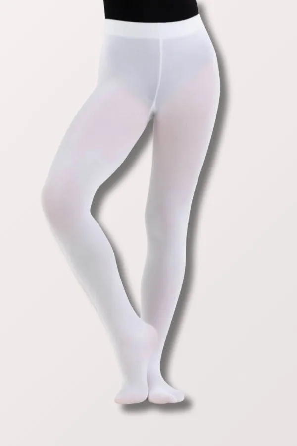 Children's Ultra Soft Footed Dance Tights (1915C) - White