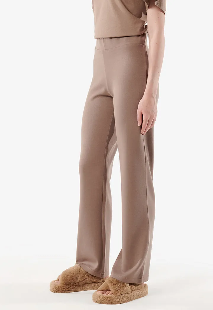 Choice Elasticated Waist Trousers Brown