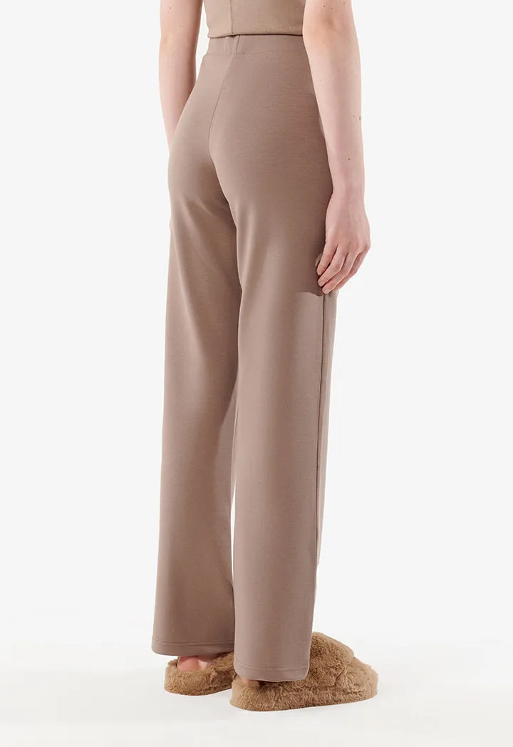 Choice Elasticated Waist Trousers Brown