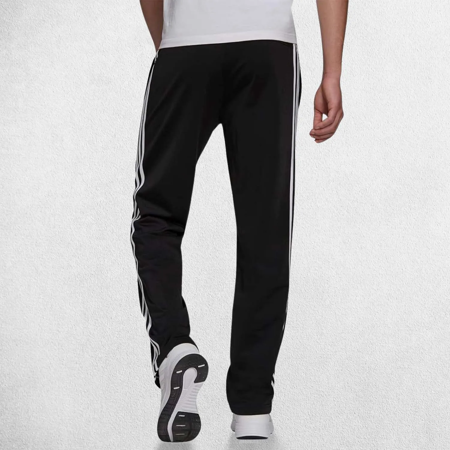 Classic Men's Essentials 3-Stripes Tracksuit Trousers with Front Pockets