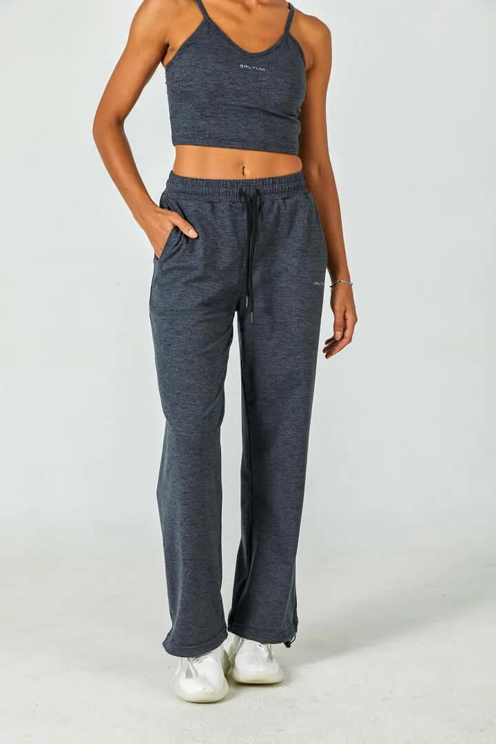 CloudFleece™ Wide Leg Sweatpant-Dark Heather Grey