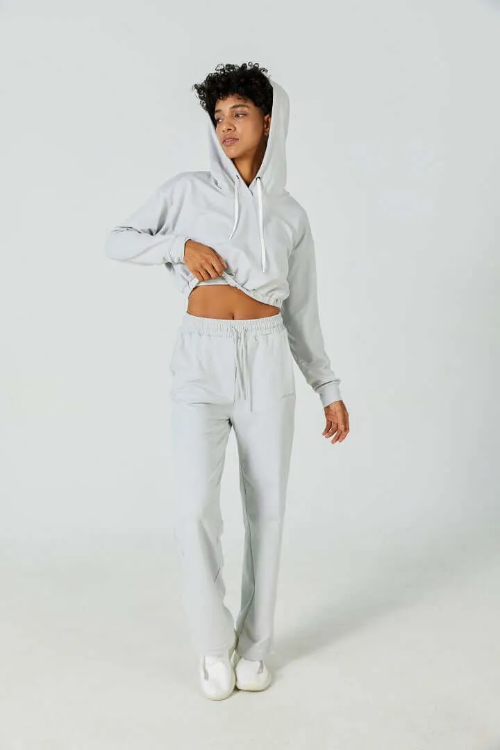 CloudFleece™ Wide Leg Sweatpant-Lt Flecked Grey