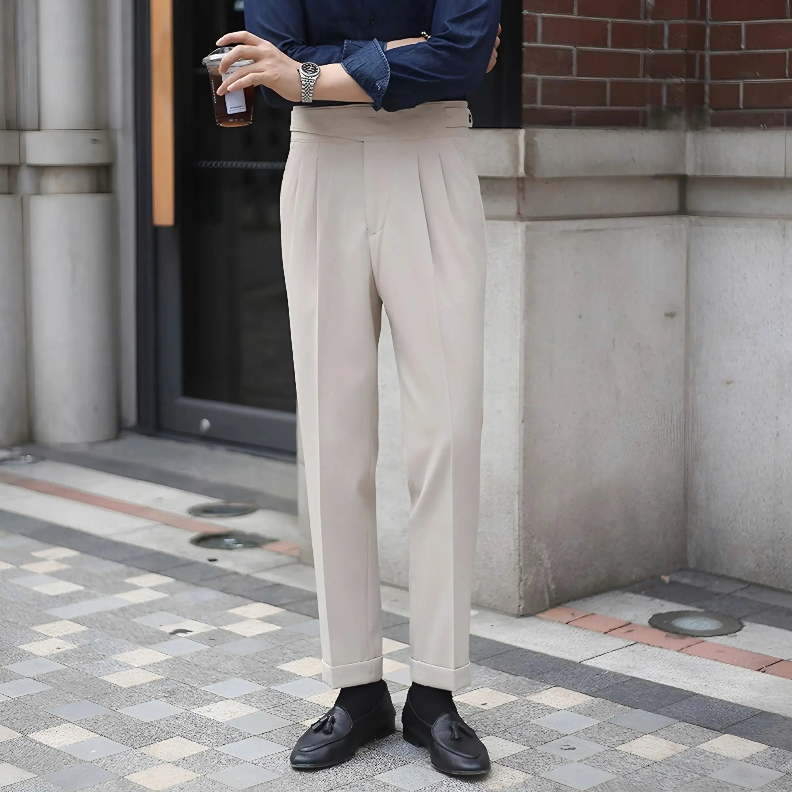 Corduroy Elegant Trousers - Cross & Crown