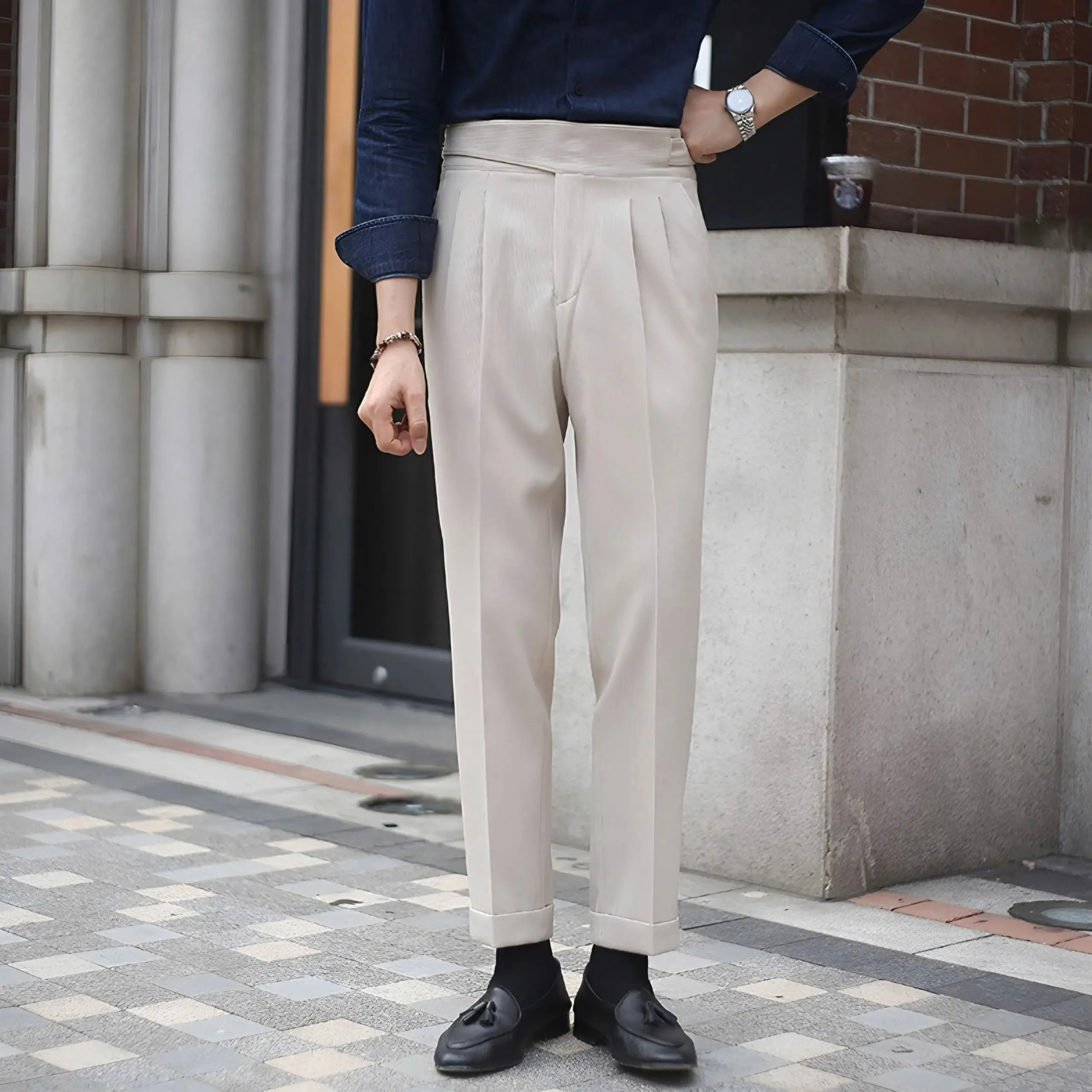 Corduroy Elegant Trousers - Cross & Crown