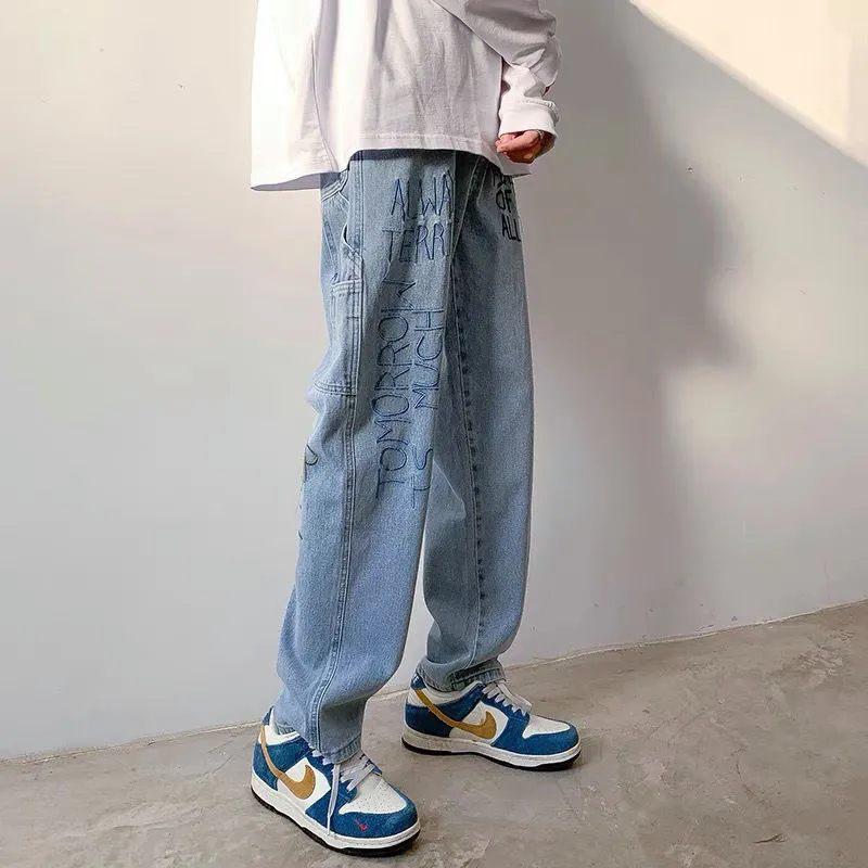 Embroidered Retro Jeans