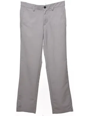 Fila Light Grey Straight-Fit Trousers - W30 L31