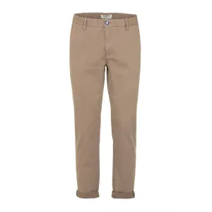 Fred Mello Beige Cotton Blend Casual Pants for Men