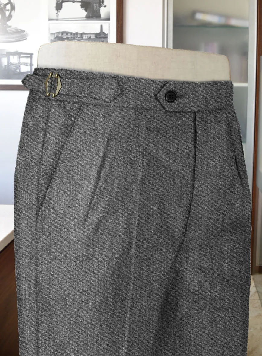 Frosted Mid Gray Terry Rayon Highland Trousers