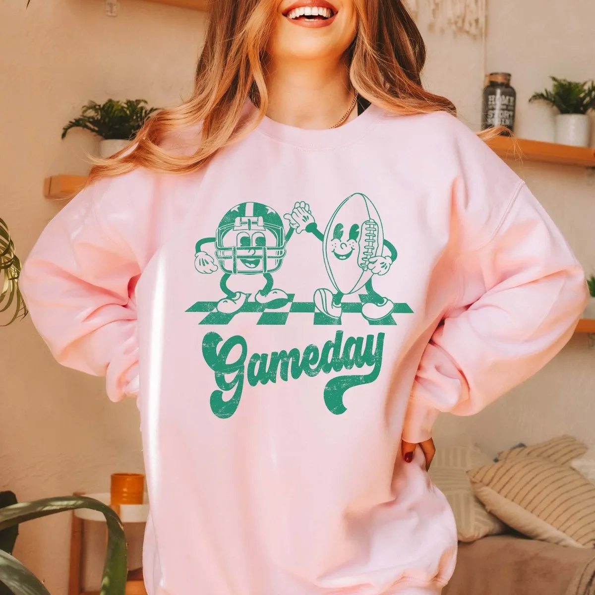 Gameday Football Green Wholesale Sweatshirt - Quick Shipping