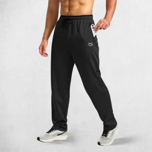 GPW Men’s Open-Bottom Workout Trousers with Zip Pockets and Lightweight Mesh