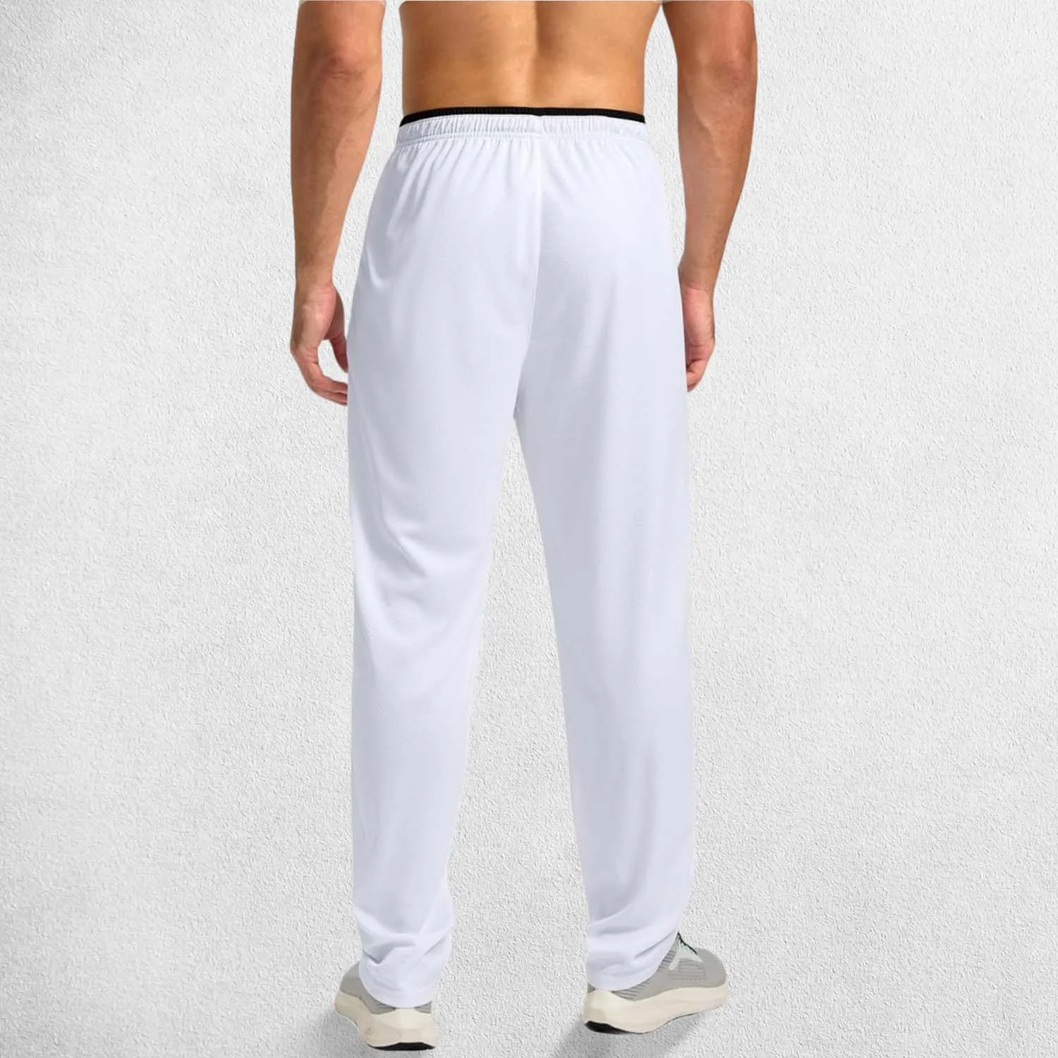 GPW Men’s Open-Bottom Workout Trousers with Zip Pockets and Lightweight Mesh