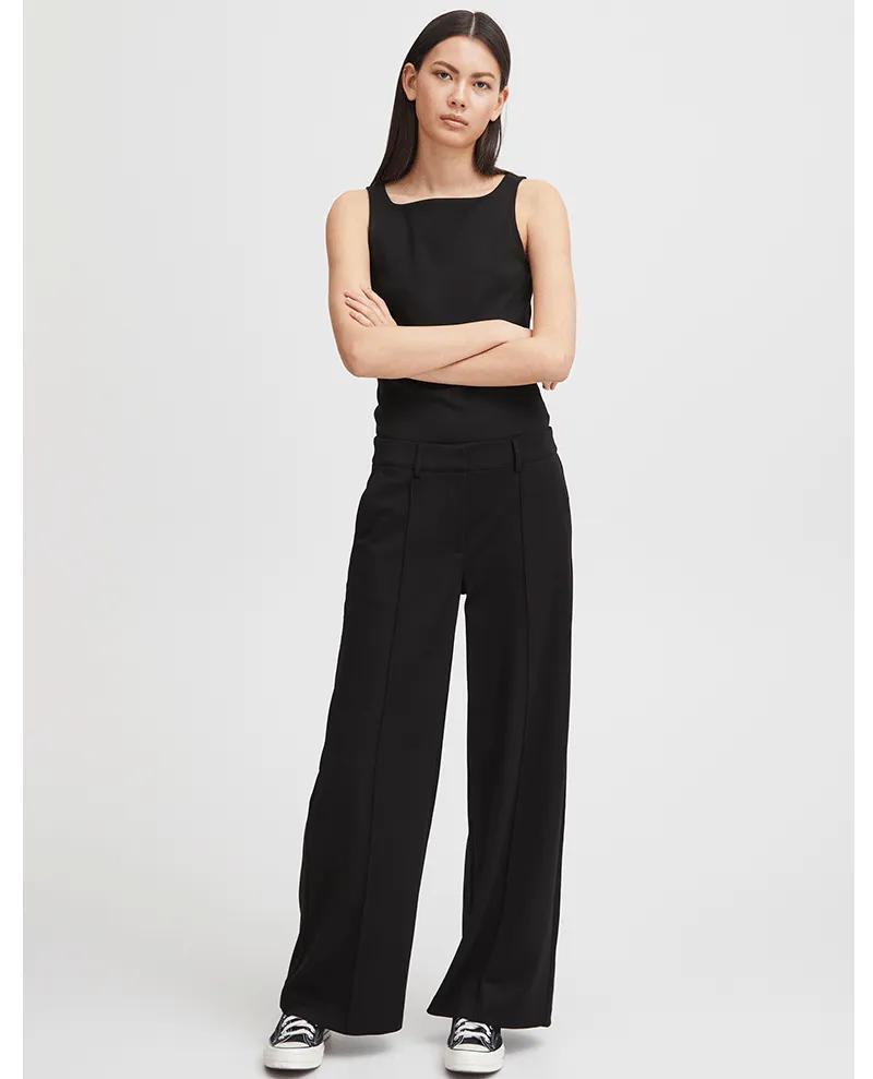 Ichi Kate Office Black Trousers