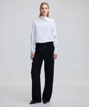 Ipekyol Knitwear Mix Wide Leg Fit Trousers Black