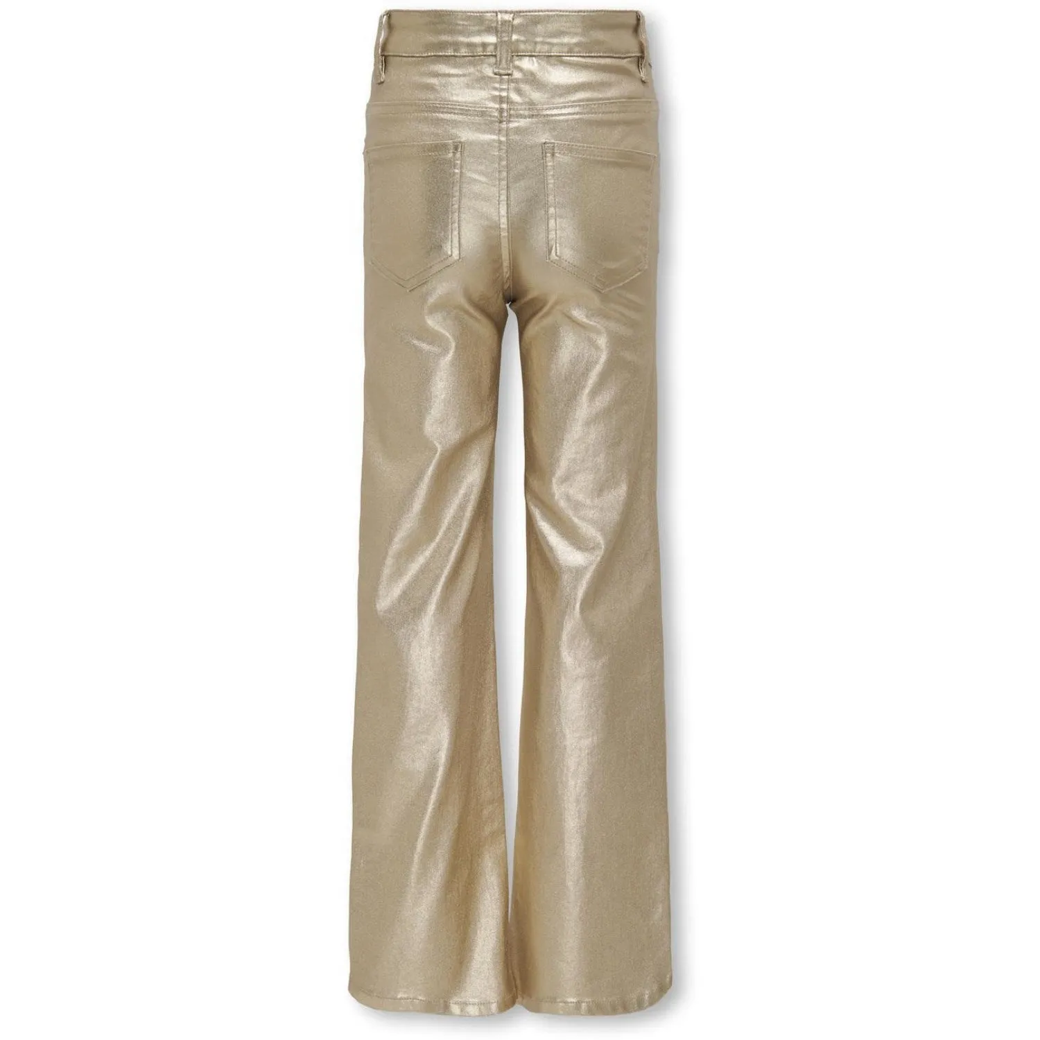 kids ONLY Gold Colour Juicy Wide Metal Coated Pants