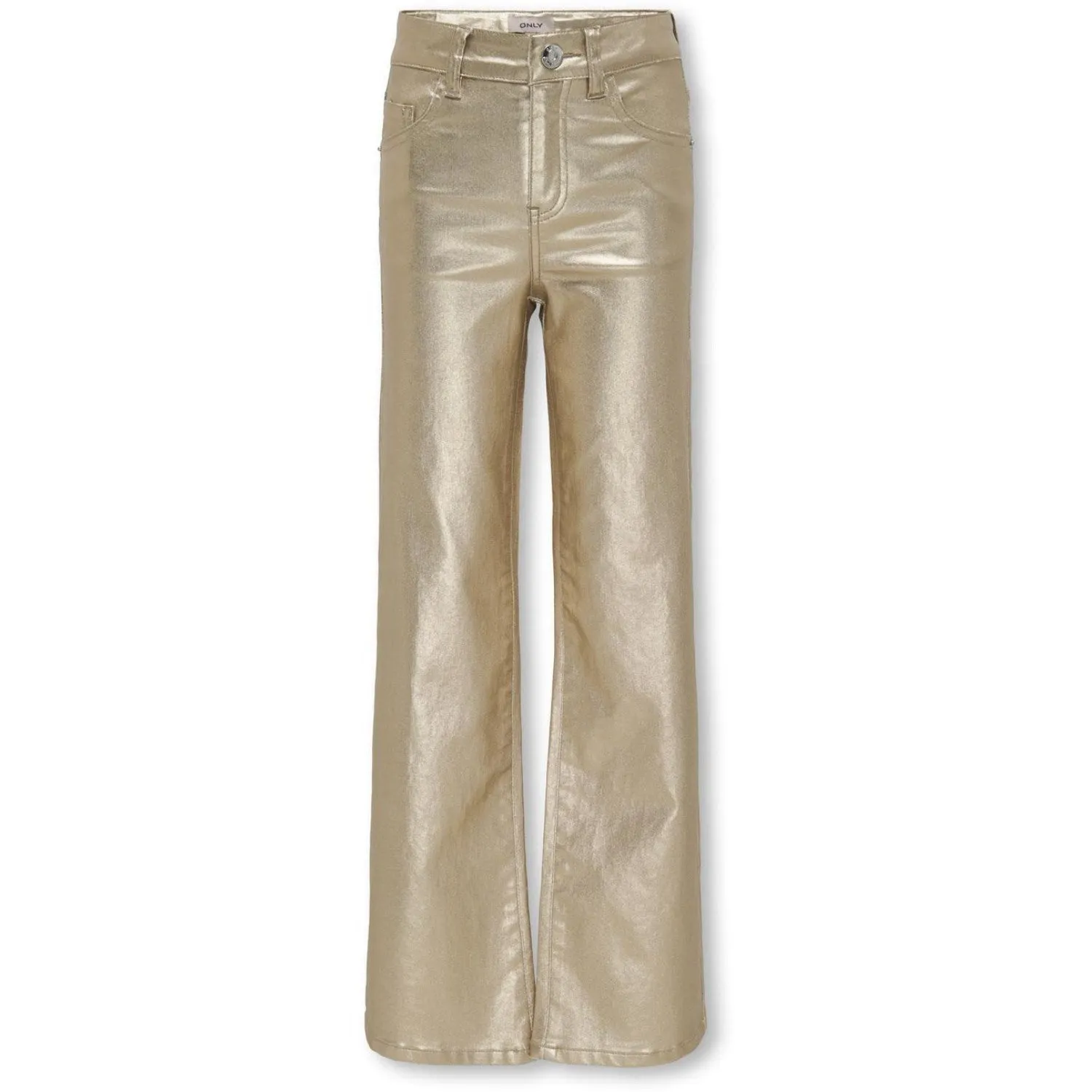 kids ONLY Gold Colour Juicy Wide Metal Coated Pants