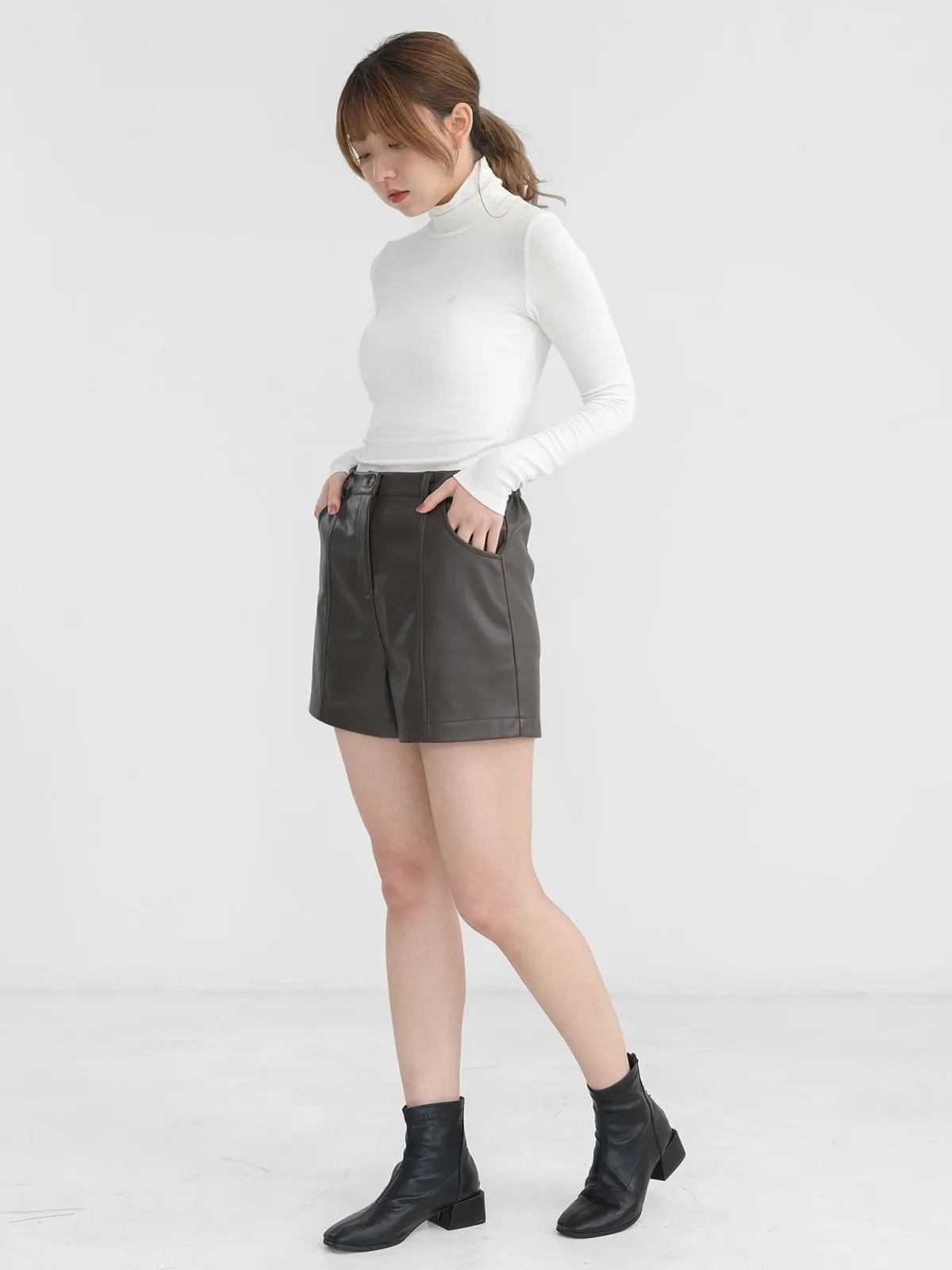 Leanna Leather Shorts