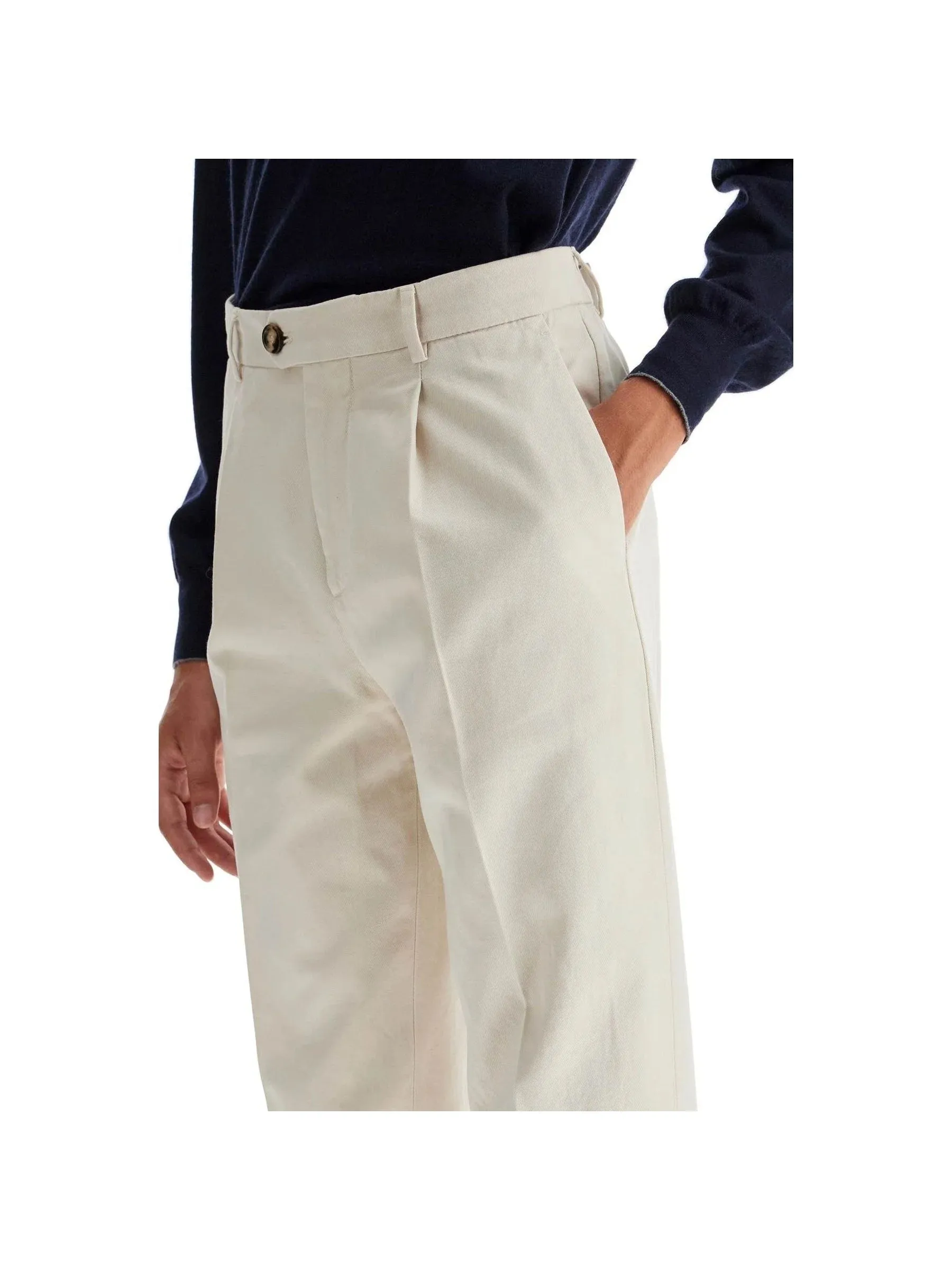 Leisure Fit Pleated Trousers