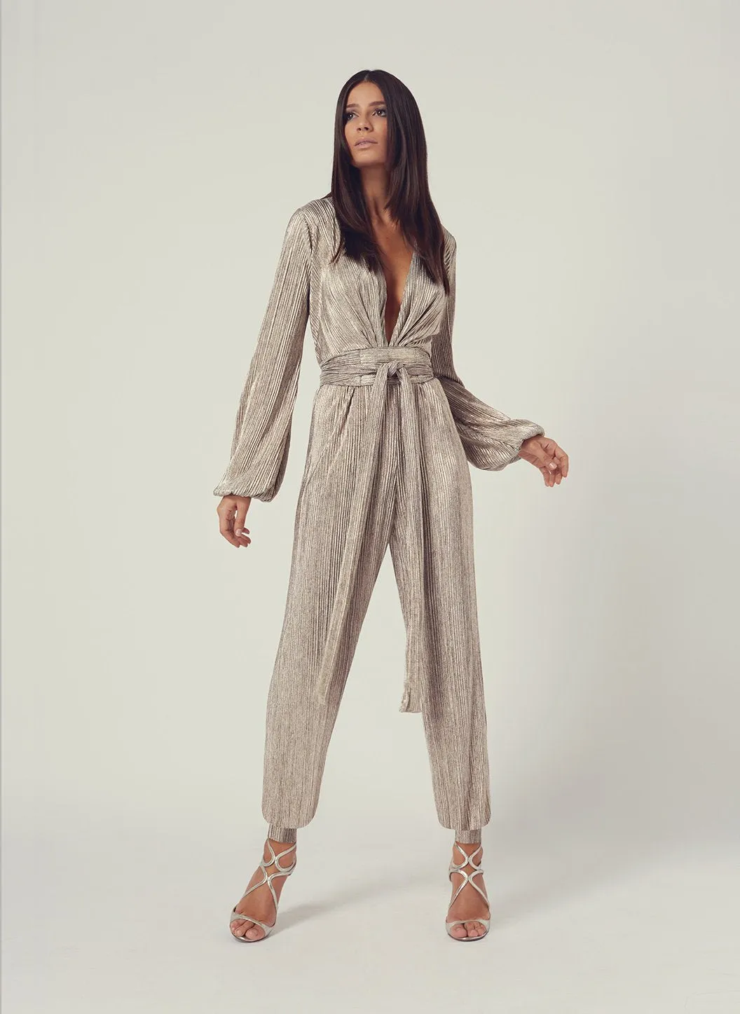 Look 14 Tapered Leg Jumpsuit Metal