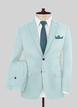 Marco Stretch Light Blue Wool Suit