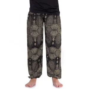 Men’s Mandala Harem Pants Black Night Sky