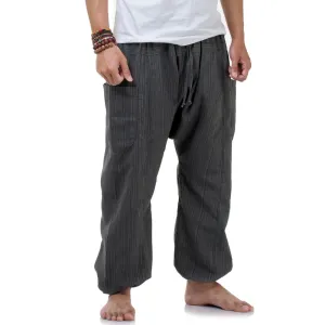 Men's Pinstripe Harem Pants Elephant Gray