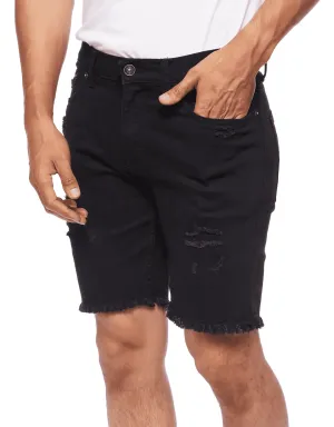 MEN'S RAW EDGE RIPPER DENIM SHORTS