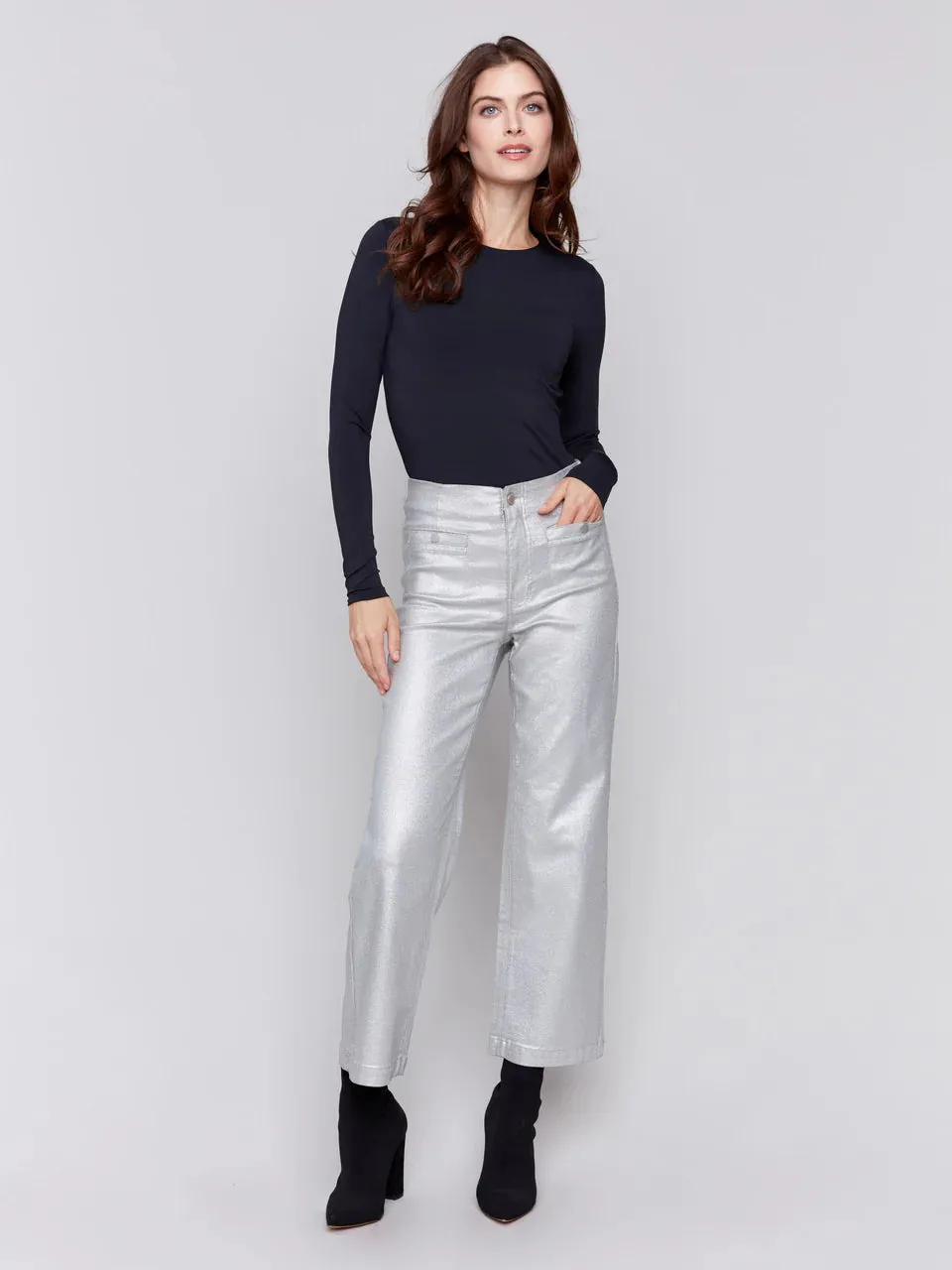 Metallic Silver Pant