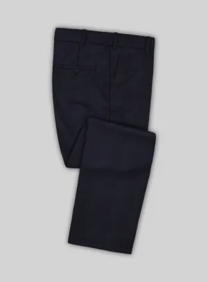 Navy Old World Stripe Wool Pants