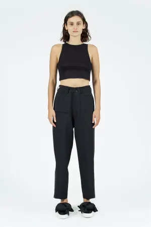 Nu High Waist Comfortable Fit Trouser Black