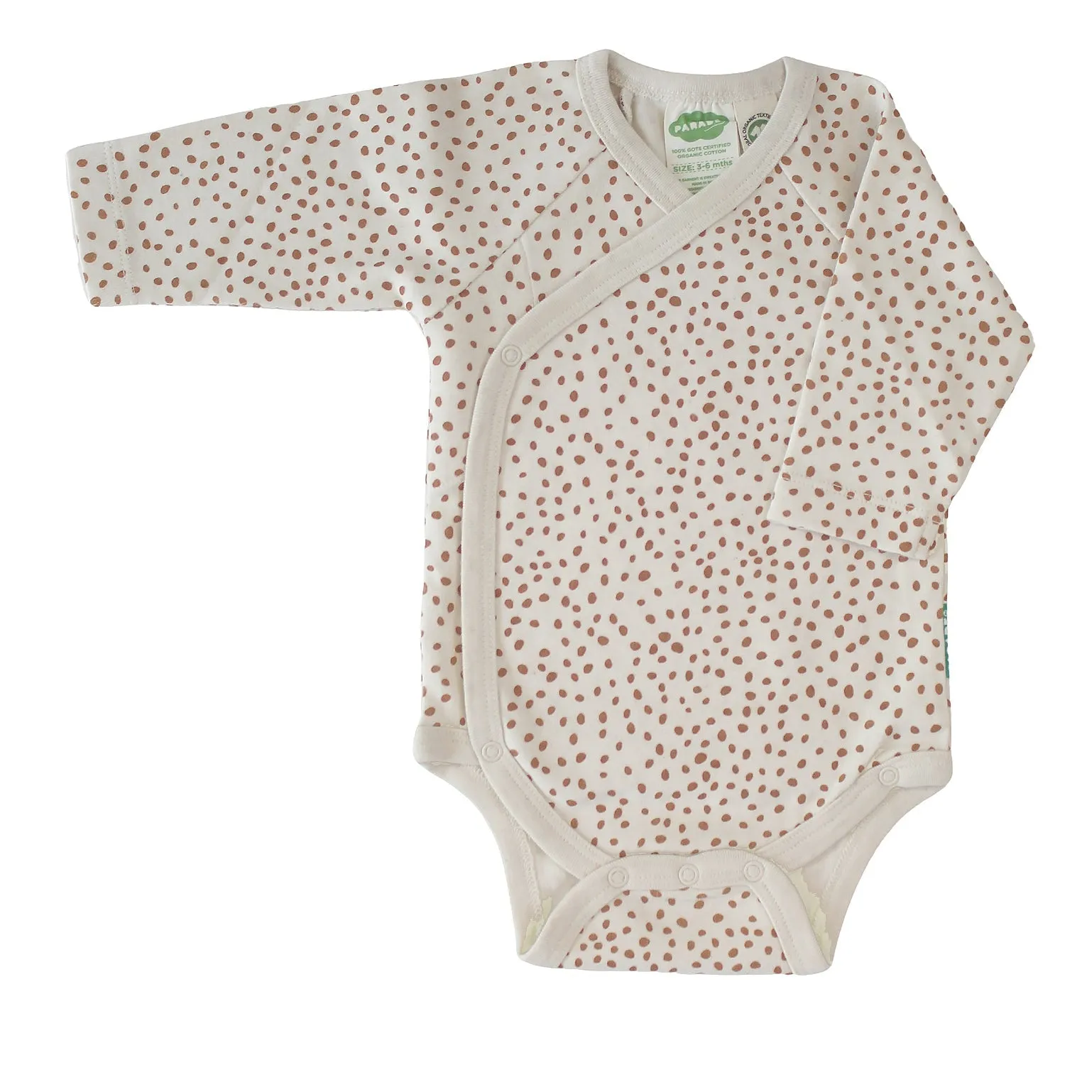 Organic Wrap Bodysuit - Signature Prints Long Sleeve