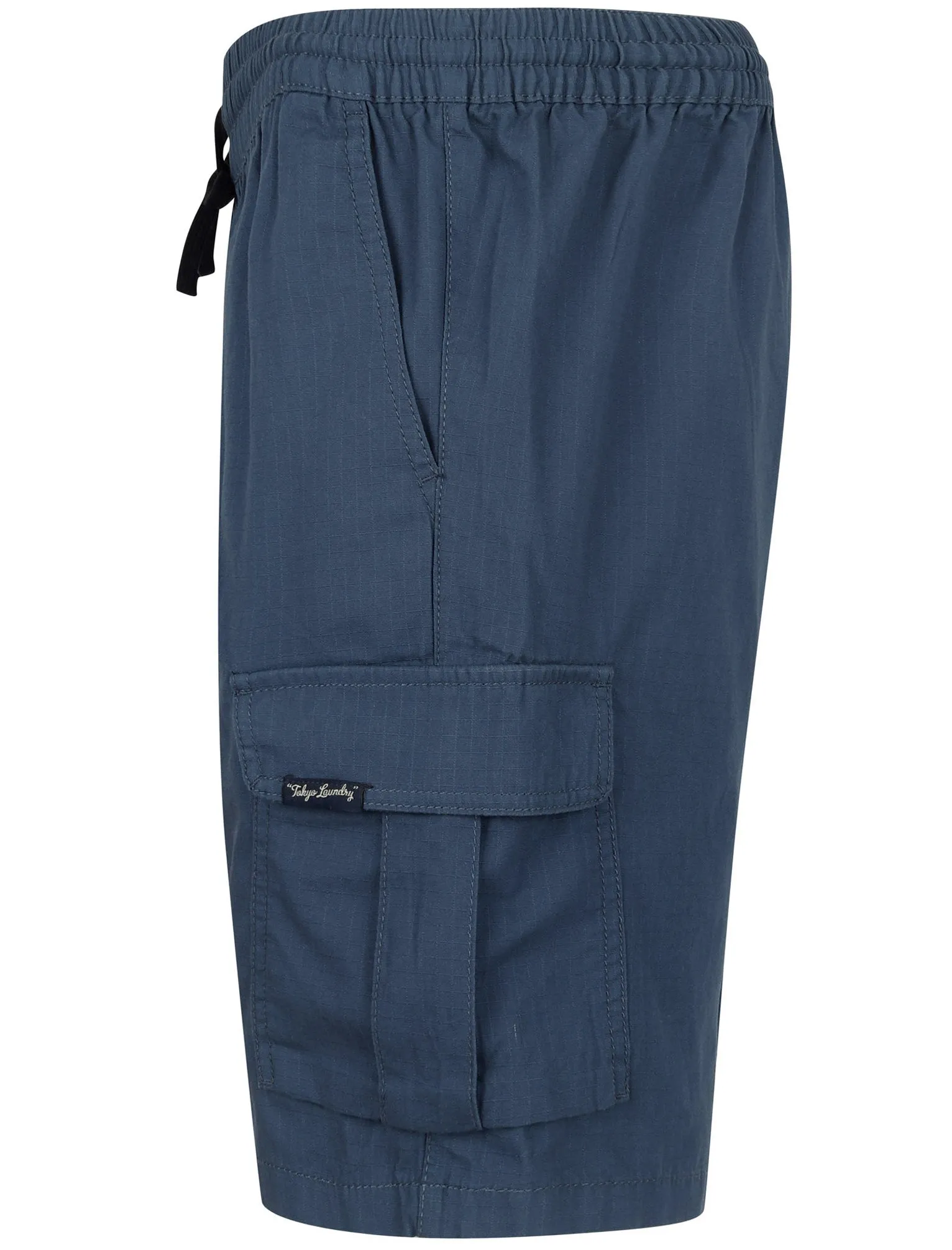 Padua Ripstop Cotton Cargo Shorts in Dark Denim - Tokyo Laundry