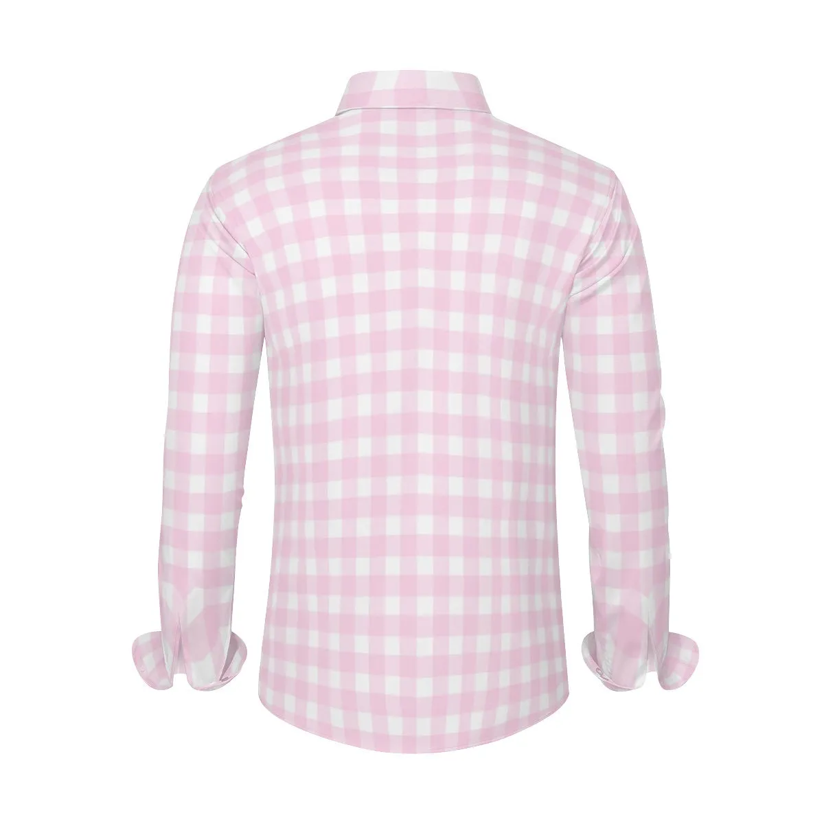 Pink Gingham Shirt Men, Men's Pink Shirt, Men's Pink Gingham Top, Barbie Inspired Top, Retro Shirt Men, 50s inspired shirt,Men'S Dress Shirt