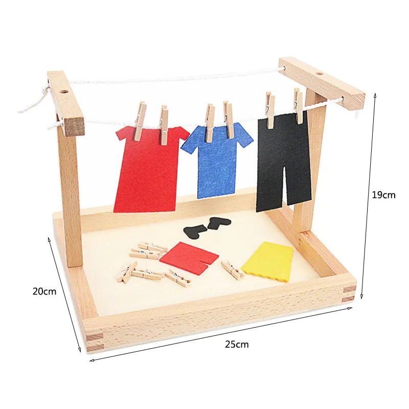 Practical Life Clothing Hang Playset