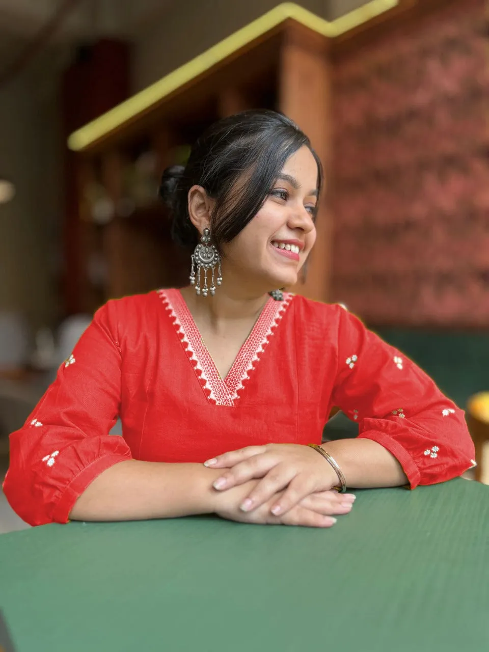 "Vibrant Orange Kurta with Pant Set: A Perfect Blend of Tradition and Style"