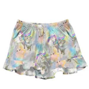 Rainbow Unicorn and Koala Frill Shorts