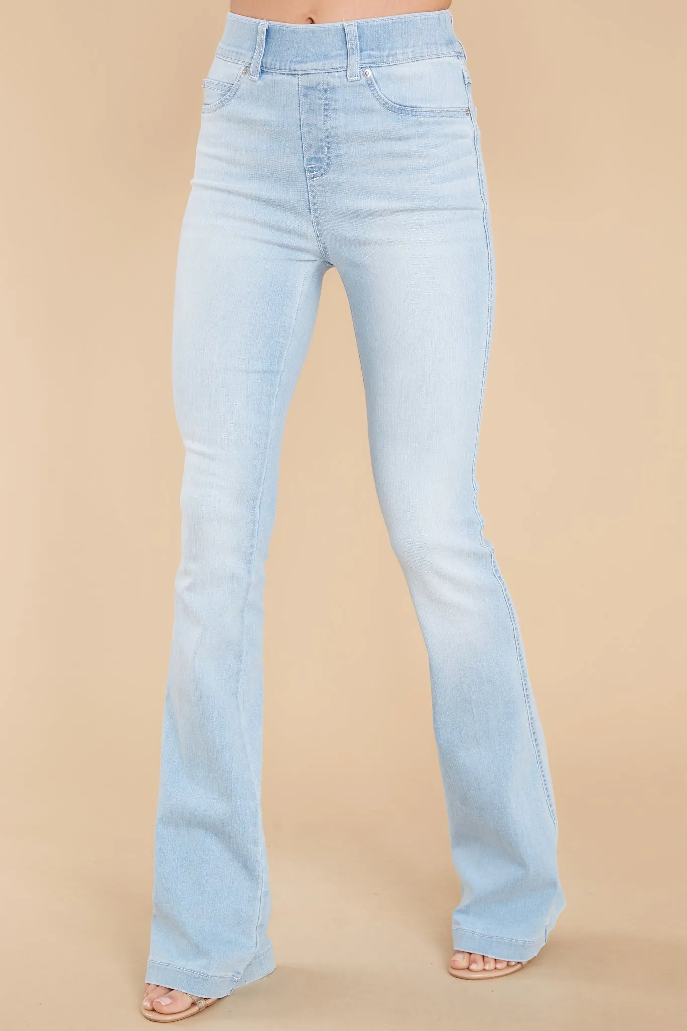 Retro Light Wash Flare Jeans